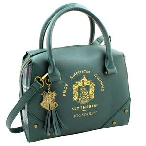 Harry Potter Slytherin Luxury Plaid Top Handbag Green